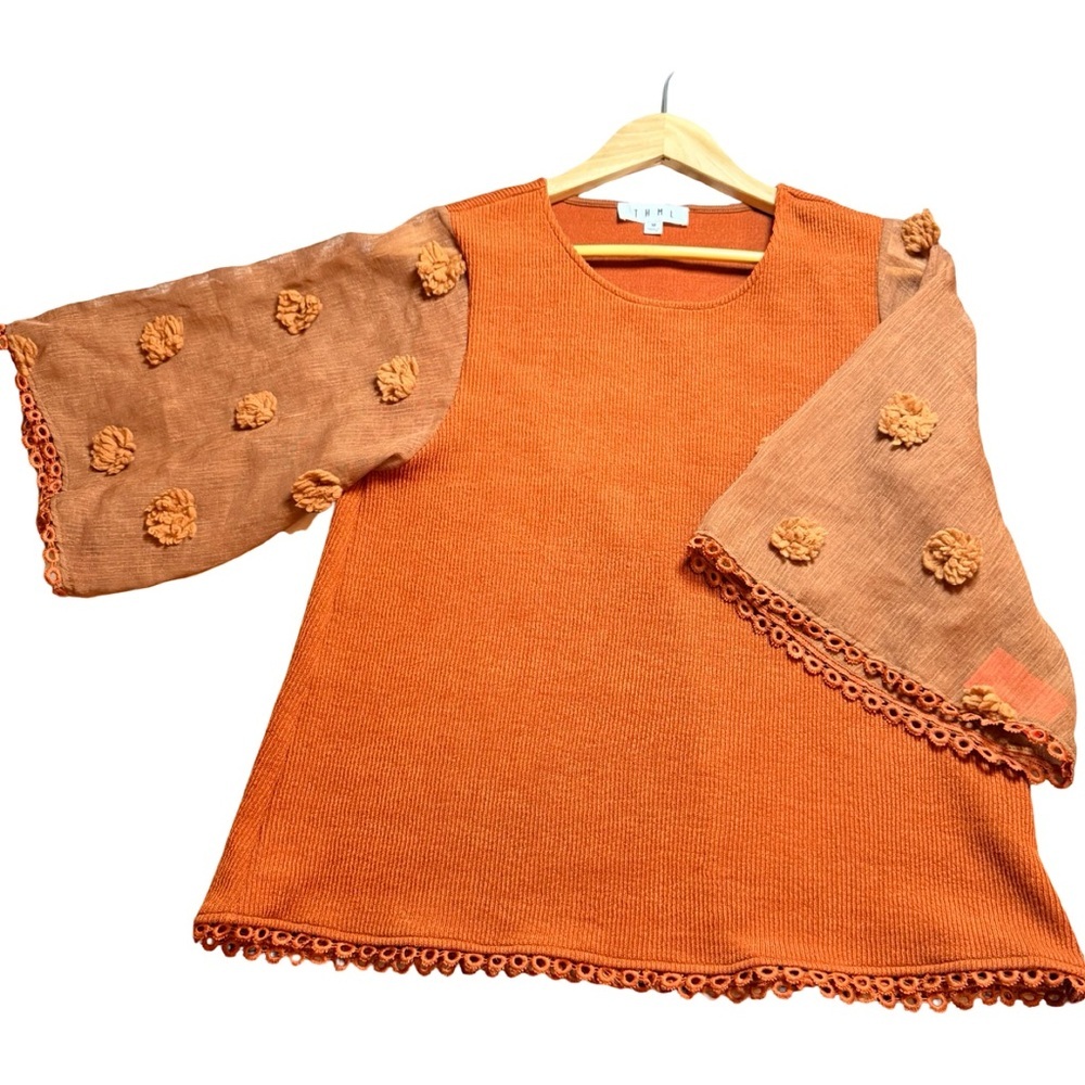 Anthropologie THML x Roolee Puff Sleeve Statement Blouse 🤎🍂✨ - Picture 10 of 16